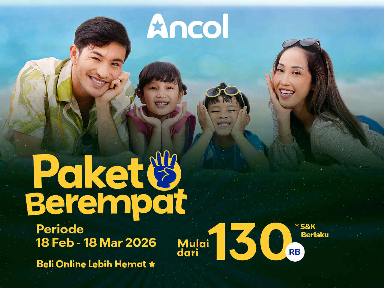 Paket Berempat Ancol: Main ke Anco Berempat Cuma 130 Ribu